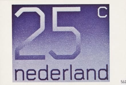 Briefkaart met afbeelding Cijfer postzegel