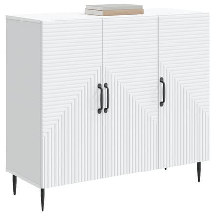 vidaXL - Dressoir - Wit - 89 - x - 34,5 - x - 80 - cm - Bewerkt - hout