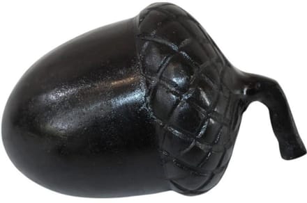 Deco4yourhome®- Decoratieve Eikel - Maat L - Metaal - Zwart