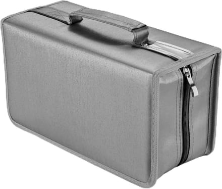 160 Capacity Nylon CD-DVD Case Holder Organizer for Car Home Travel Grey
