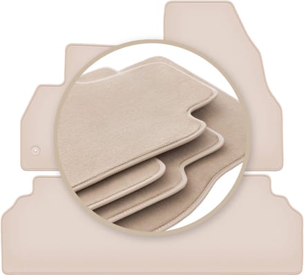 PREMIUM beige vloermatten voor: Renault Kangoo II combivan 2013-