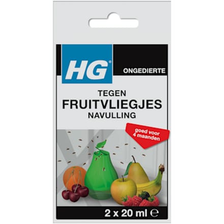 Fruitvliegjesval HG HGX navulling 2x20ml