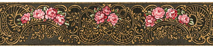 Klassiek bloemen behangrand 340741