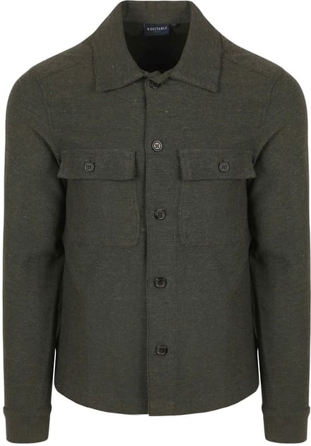 Suitable Drop Loop Overshirt Army Groen - Maat L - Heren