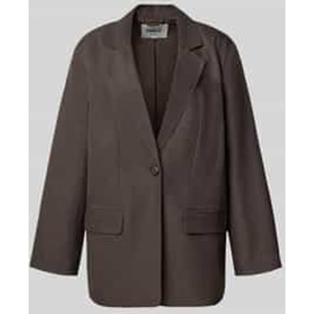 Loose fit longblazer met reverskraag model 'LINDA'