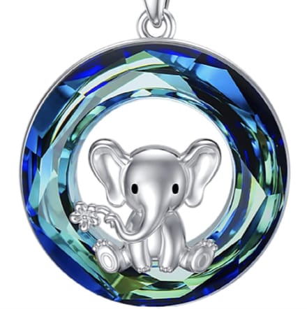 Bijoux by Ive - Ketting met hanger - Olifant op multicolor ring