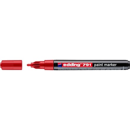 Edding 791 Marker op oliebasis, rond, 1-2 mm, rood
