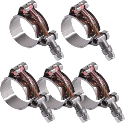 Set van 5 RVS T-Bolt Slangklemmen voor Turbo Inlaat en Intercooler - 32-37mm Diameter