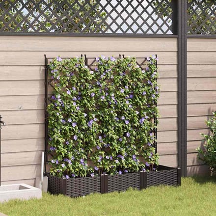 vidaXL - Plantenbak - 3 - st - Bruin - 120 - x - 40 - x - 125,5 - cm - PP
