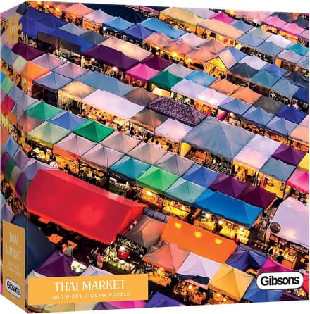 Luxe Legpuzzel 1000 Stukken Aziatische Markt Scène Educatief & Ontspannend