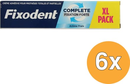 Fixodent Complete Sterke Fixatie Kleefpasta Original Fresh - 6 x 70 gram - XL verpakking