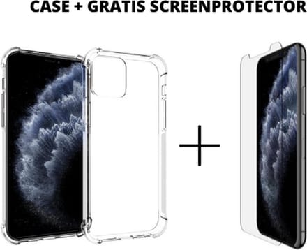 RNZV - iphone 7 plus/8 plus - TPU Anti Shock Back Cover Case voor Apple iPhone + GRATIS SCREENPROTECTOR