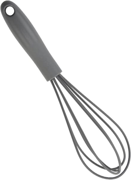 VALINK Silicone Whisk, Egg Whisk, Silicone Balloon Whisk Small Silicone Whisk Egg Stirrer for Mixing Cooking Baking Hot Chocolate Grey