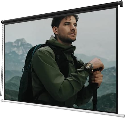 Projectiescherm - Filmscherm - Thuisbioscoop - Automatisch vergrendelbaar - 60 inch - Grijs