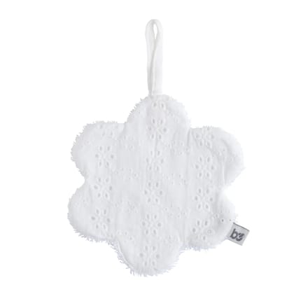 Baby's Only Gebreid speendoekje - Speenknuffel bloem Calm - Wit