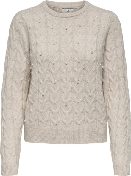Jacqueline de Yong carmen l/s o-neck pearl pullover 15347819 birch