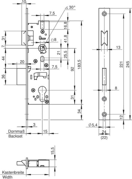 Wilka Smalslot RVS 1438-25 PC 92 LS/RS