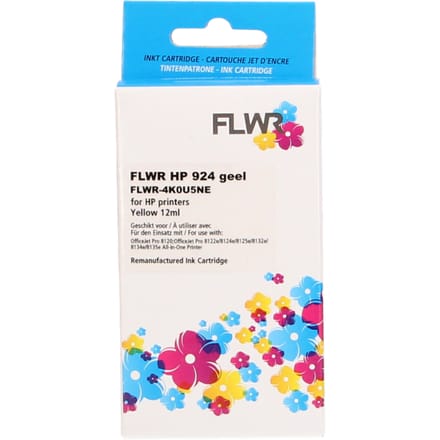 FLWR HP 924e geel (Huismerk (compatible))