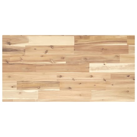 vidaXL - Wastafelblad - 100x40x2 - cm - onbehandeld - massief - acaciahout