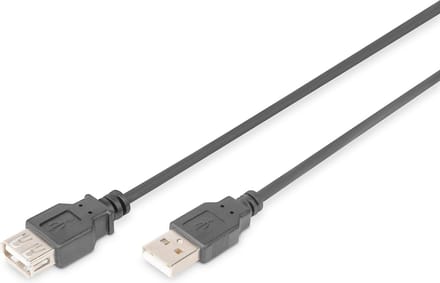 Digitus Usb 2.0 Verlengkabel Voor Computer, Laptop En Printer, 5 Meter, Snelle Overdracht