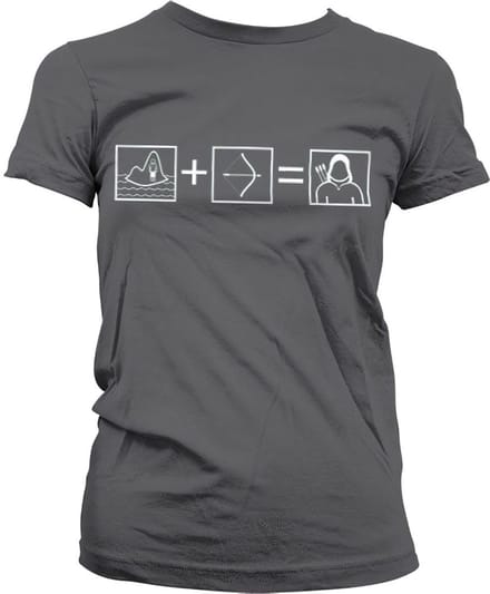 Arrow Riddle Girly T-shirt voor dames, donkergrijs