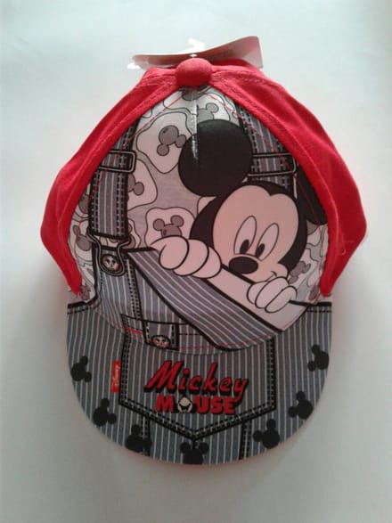 Mickey Mouse - baby - pet/cap - rood - maat 48 cm