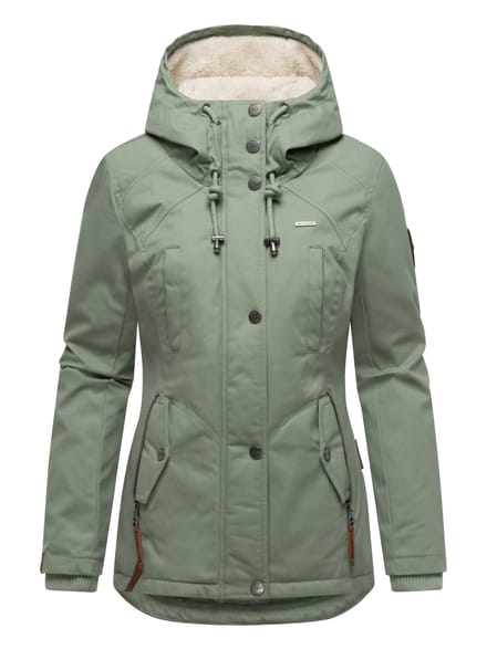 Marikoo dames winterjas met teddyfleece voering & capuchon