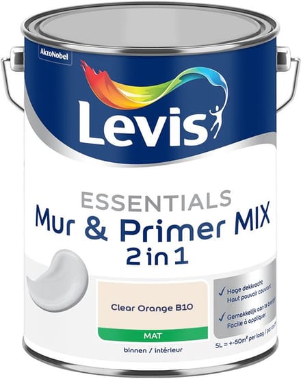 Levis - Essentials Mur & Primer Mix - Clear Orange B10 - Mengverf - 5 L