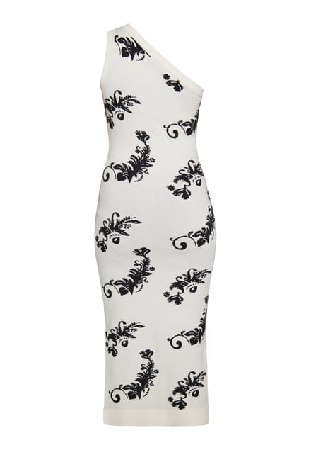 IZIA Jurk Dames wol wit zwart