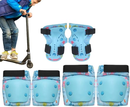 Kinder Beschermingsset - Rollerblade Set - Buitensporten - Ademend Ontwerp - 3 Delig - Blauw