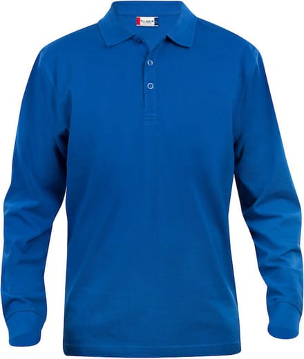 Clique Basic Polo L/S Junior 028233 - Kobalt - 130-140