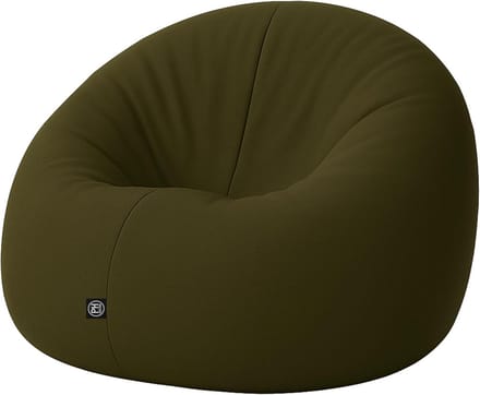 2-in-1 Zitzak Zitkussen Kaki 100cm Diameter Klaar Gevuld