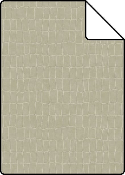 Proefstaal ESTAhome behang krokodillenhuid beige - 26.5 x 21 cm - 139185-S