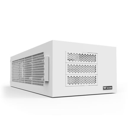 Thermaltake AX100 Snow White Desktop Sokkel Sneeuwwit Zijvenster