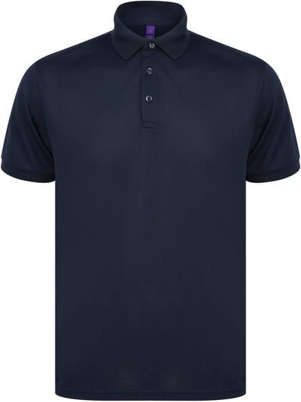 Henbury Herenpolo in gerecycleerd polyester H465 - Navy - M