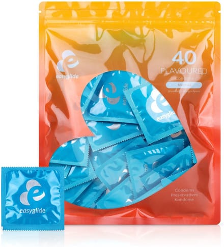 EasyGlide - Condooms met Smaakjes - Condooms met Glijmiddel - 40 stuks