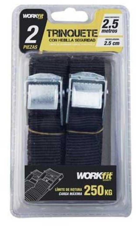 Workfit 250 Cm Spanband Met Gesp 2 Eenheden Transparant
