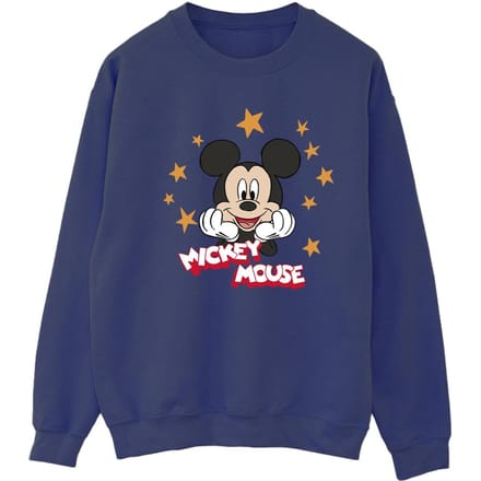 Disney Dames/Dames Mickey Mouse Sterren Sweatshirt (Marineblauw)