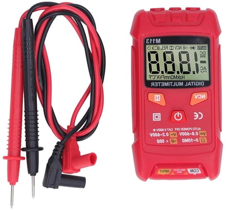 Spanningstester - Digitale multimeter - Elektrisch onderhoud - Automatische bereikfunctie - Compact formaat - Zwart