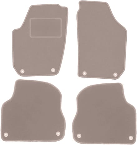 Beige veloursmatten voor: Skoda Fabia II hatchback, stationwagen (2007-2014)
