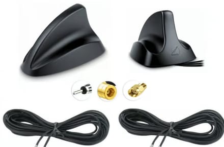 DAB Shark + FM buiten dak antenne incl verlengkabel 5 meter