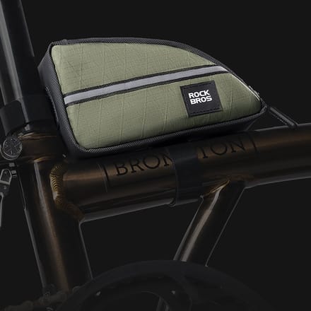 Rockbros Serie - Driehoekige Fietstas - 0,8 liter - Ritsluiting - Groen