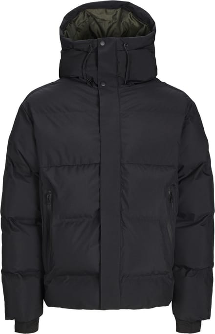 Jack & Jones - Heren Jas winter Alpha Puffer - Zwart - Maat XL