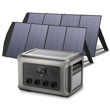 ALLPOWERS Zonnegeneratorset 3500W (R3500 + SP033 200W zonnepaneel) - R3500 + 2 stuks SP033 200W zonnepaneel