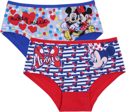 2x marineblauw en rood Minnie Mouse broekje voor meisjes DISNEY
