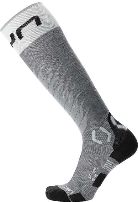 Uyn Ski One Merino Lange Sokken dames grey melange/white - 37/38