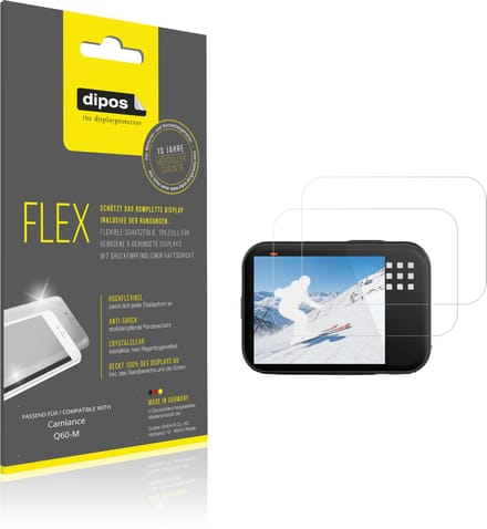 dipos – 2x Beschermfolie geschikt voor Camlance Q60-M | 3D Full Cover Screenprotector | 100% Passend