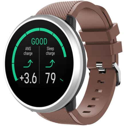 Polar Unite twill siliconen band (koffiebruin)
