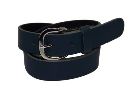 100% leer- 3 cm breed - Damesriem - donkerblauw - taillemaat 105 cm.