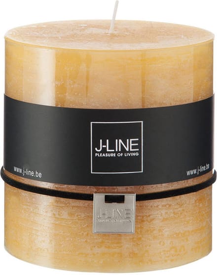 J-Line cilinderkaars - oker - 64U - 6 stuks